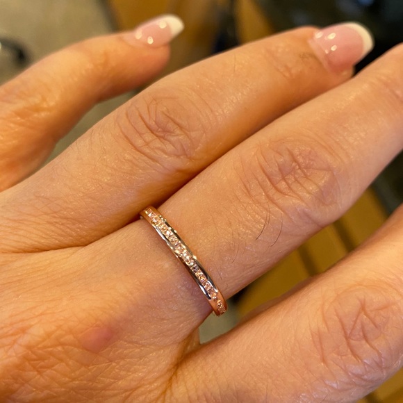 14K Rose Gold Eternity Wedding Band 5 6 7 8 9 - Picture 10 of 10